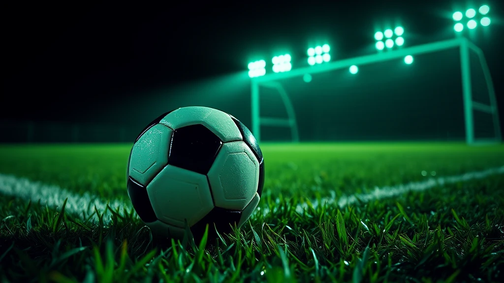 A ball on the penalty spot in close-up