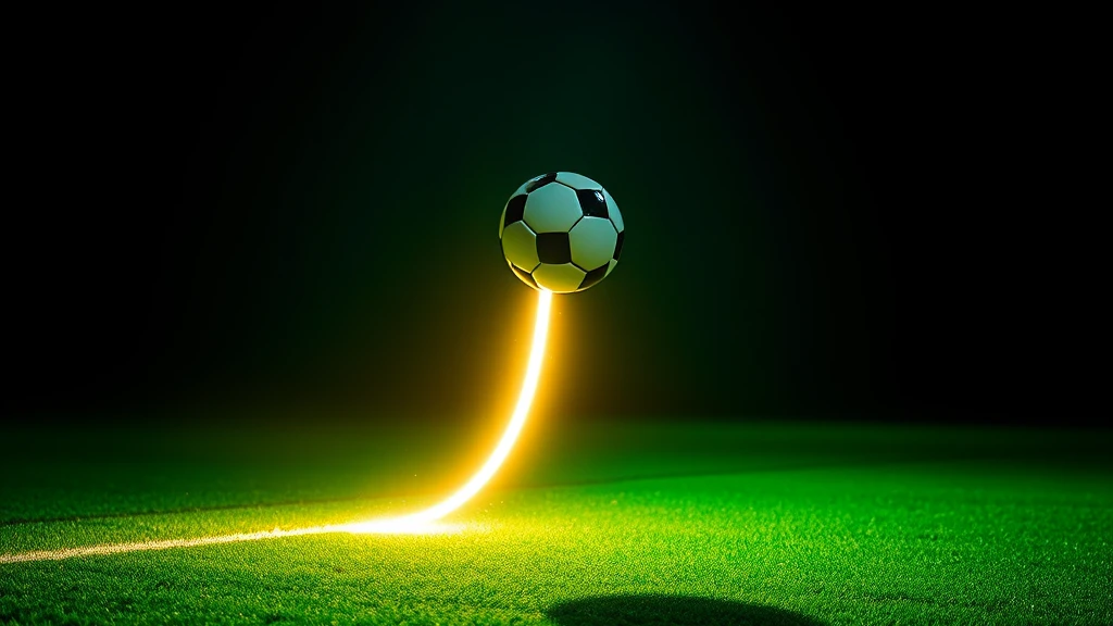 A ball climbing a light trail that breaks off in mid-air