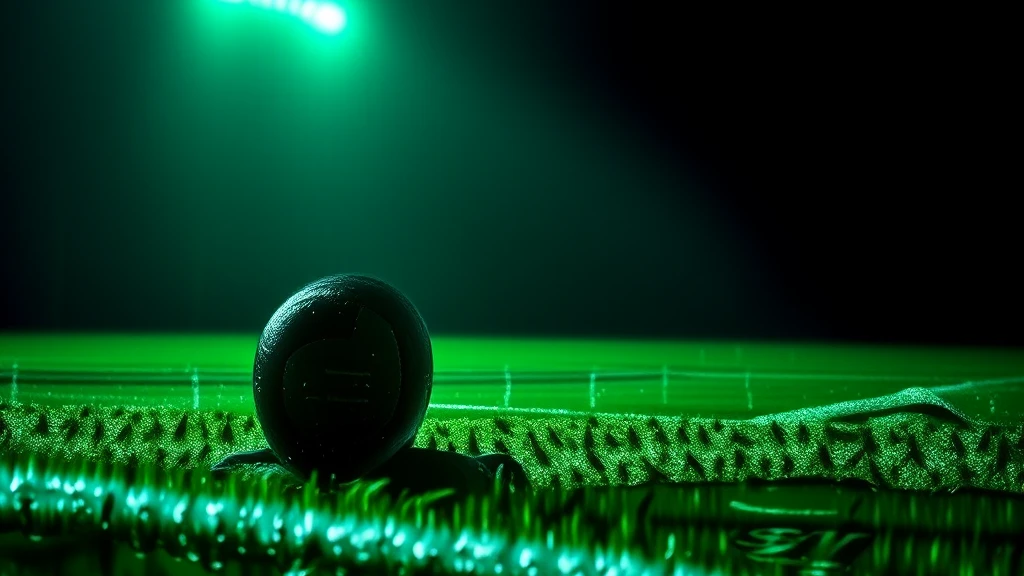 A ball on the penalty spot in close-up