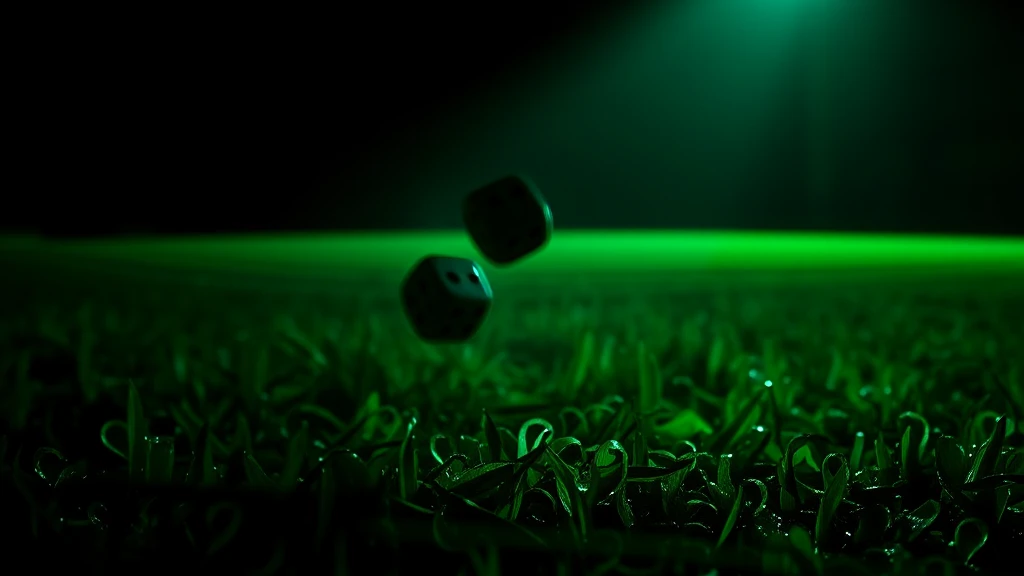 Three plain dice tumbling through the air